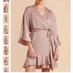 Birdy Grey Kenny Ruffle Satin Robe